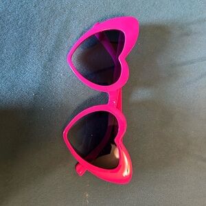Heart-Shaped Pink Sunglasses